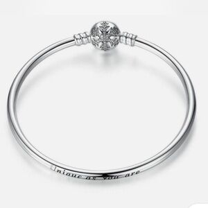 2016 LE PANDORA Unique As You Are Snowflake Clasp Bangle Bracelet Silver #22.18